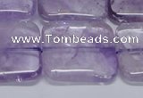 CNA847 15.5 inches 30mm square natural light amethyst beads