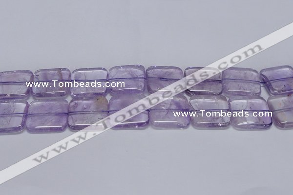 CNA847 15.5 inches 30mm square natural light amethyst beads