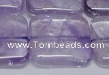 CNA848 15.5 inches 35mm square natural light amethyst beads