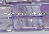 CNA849 15.5 inches 40mm square natural light amethyst beads