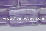 CNA856 15.5 inches 25*35mm rectangle natural light amethyst beads