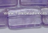 CNA857 15.5 inches 30*40mm rectangle natural light amethyst beads