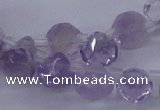 CNA900 Top drilled 7*7mm faceted teardrop amethyst gemstone beads