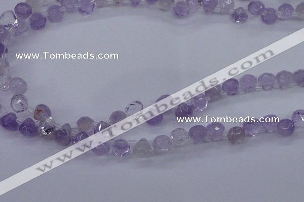 CNA900 Top drilled 7*7mm faceted teardrop amethyst gemstone beads