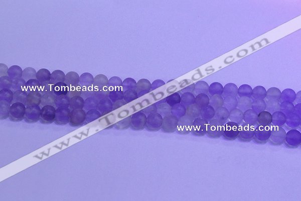 CNA911 15.5 inches 6mm round matte amethyst gemstone beads