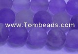 CNA913 15.5 inches 10mm round matte amethyst gemstone beads