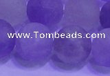 CNA916 15.5 inches 16mm round matte amethyst gemstone beads