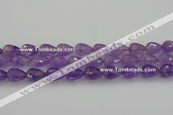 CNA922 15.5 inches 15*20mm faceted teardrop natural amethyst beads