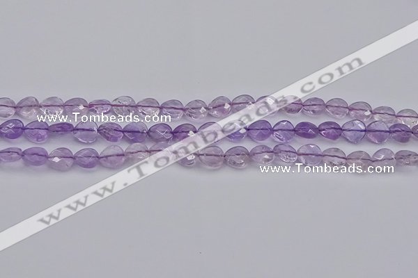 CNA924 15.5 inches 10*10mm faceted flat teardrop natural amethyst beads