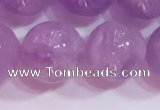 CNA956 15.5 inches 12mm round natural lavender amethyst beads