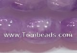 CNA976 15.5 inches 10*14mm drum natural lavender amethyst beads