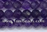 CNA990 15.5 inches 4mmm faceted round amethyst beads wholesale