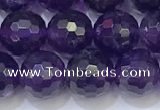 CNA992 15.5 inches 8mmm faceted round amethyst beads wholesale