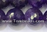 CNA994 15.5 inches 12mmm faceted round amethyst beads wholesale