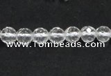 CNC07 15.5 inches 6mm faceted round grade AB natural white crystal beads