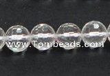 CNC10 15.5 inches 12mm faceted round grade AB natural white crystal beads