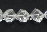 CNC15 15.5 inches 10*10mm cubic grade AB natural white crystal beads