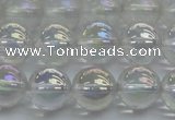 CNC202 15.5 inches 8mm round AB-color white crystal beads