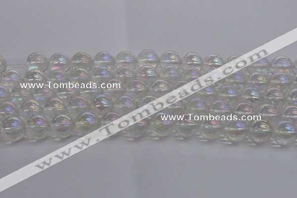 CNC204 15.5 inches 12mm round AB-color white crystal beads