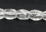 CNC21 10*15mm twisted oval grade AB natural white crystal beads