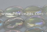 CNC218 15.5 inches 18*25mm oval AB-color white crystal beads