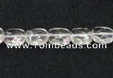 CNC24 8*10mm faceted rectangle grade AB natural white crystal beads