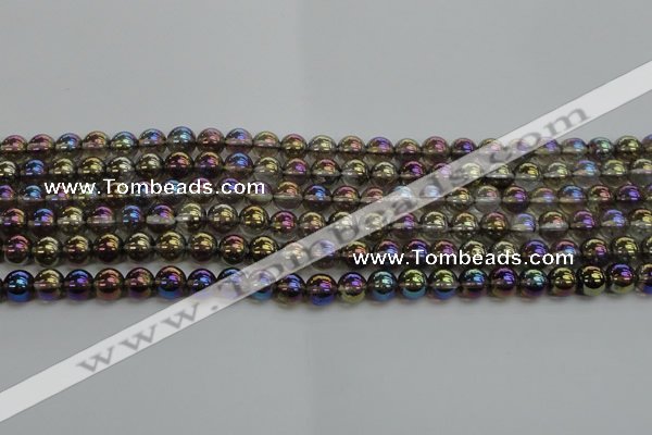 CNC251 15.5 inches 6mm round AB-color white crystal beads