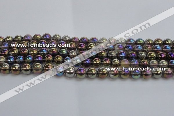 CNC252 15.5 inches 8mm round AB-color white crystal beads