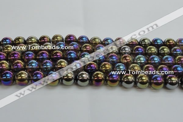 CNC255 15.5 inches 14mm round AB-color white crystal beads