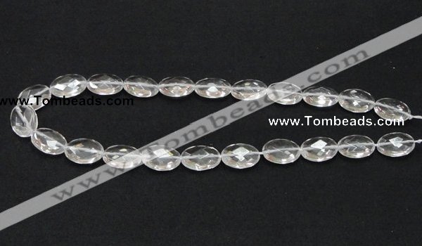 CNC26 13*18mm faceted oval grade AB natural white crystal beads