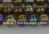 CNC263 15.5 inches 8mm round plated natural white crystal beads