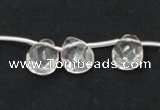 CNC28 10*14mm briolette grade AB natural white crystal beads