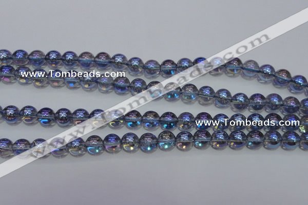 CNC301 15.5 inches 6mm round AB-color white crystal beads