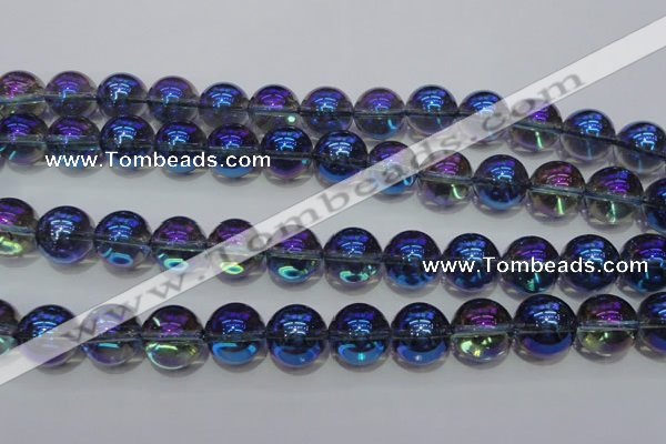 CNC304 15.5 inches 12mm round AB-color white crystal beads