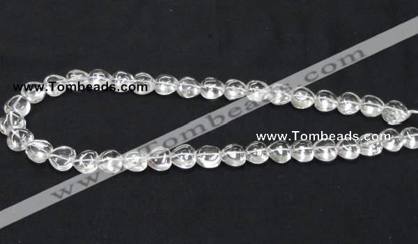 CNC36 10*10mm heart grade AB natural white crystal beads wholesale