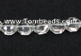 CNC40 10*10mm octagonal grade AB natural white crystal beads wholesale