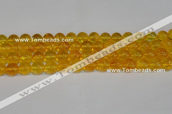 CNC404 15.5 inches 12mm round dyed natural white crystal beads