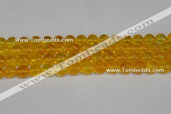 CNC405 15.5 inches 14mm round dyed natural white crystal beads