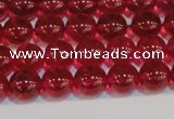 CNC411 15.5 inches 6mm round dyed natural white crystal beads