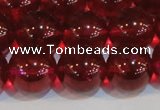 CNC415 15.5 inches 14mm round dyed natural white crystal beads