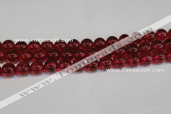 CNC415 15.5 inches 14mm round dyed natural white crystal beads