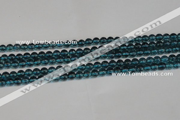 CNC420 15.5 inches 4mm round dyed natural white crystal beads