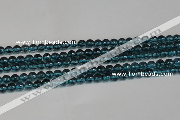 CNC422 15.5 inches 8mm round dyed natural white crystal beads