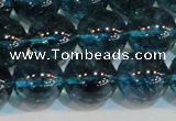 CNC425 15.5 inches 14mm round dyed natural white crystal beads