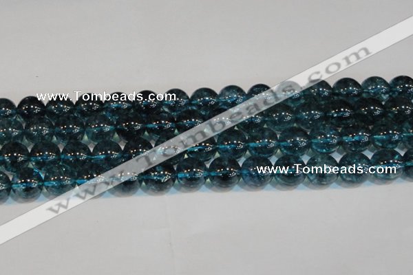 CNC425 15.5 inches 14mm round dyed natural white crystal beads