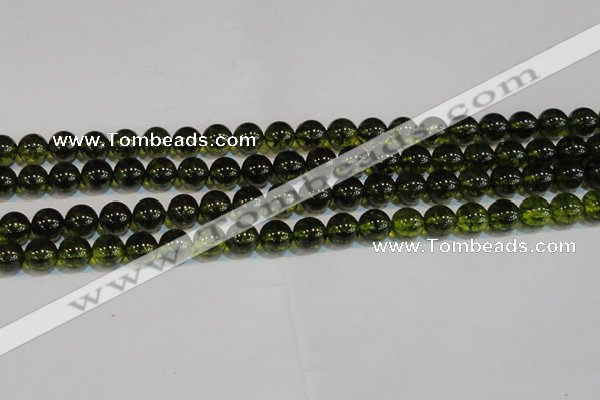 CNC432 15.5 inches 8mm round dyed natural white crystal beads