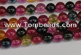 CNC450 15.5 inches 4mm round dyed natural white crystal beads