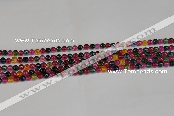 CNC450 15.5 inches 4mm round dyed natural white crystal beads