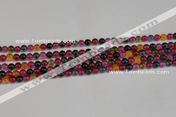 CNC451 15.5 inches 6mm round dyed natural white crystal beads