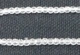 CNC50 15.5 inches 4mm faceted round grade A natural white crystal beads